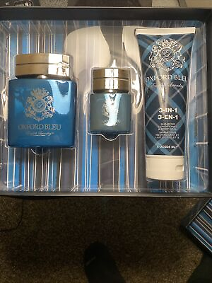 #ad Oxford Bleu Men by English Laundry 3 PC Gift Set Cologne Shampoo Body wash