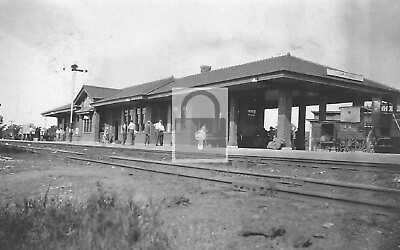 #ad Railroad Train Station Depot Siloam Springs Arkansas AR Reprint Postcard