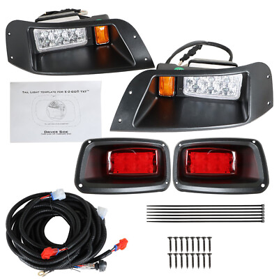 #ad For EZGO TXT Golf Cart LED Headlight amp; Tail Light Kit 1996 2013 Gas and Electric