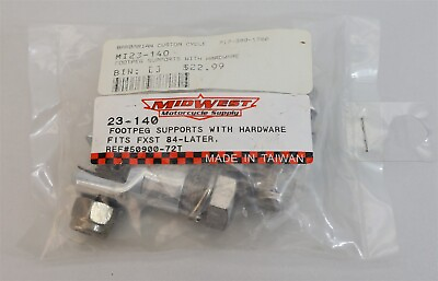 #ad Harley Midwest Motorcycle Supply MI23 140 Footpeg Supports w Hardware FXST 84