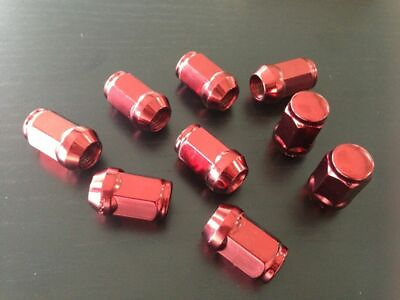 #ad 12x1.5 lug nut Red lugnuts for Chevy Ford m12x1.5 Acorn Set of 20 pc 3 4quot; HEX