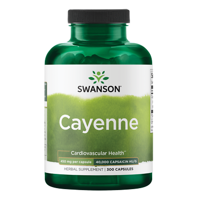 #ad Swanson Cayenne 450 mg 300 Capsules