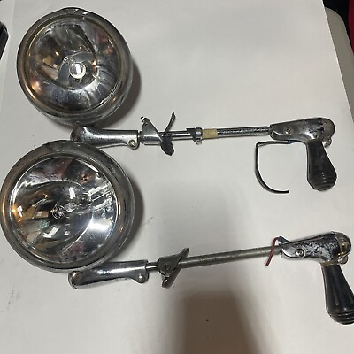 #ad #ad UNITY S6 Set of 2 VTG CHEVY GE CAR TRUCK POLICE SPOTLIGHT CHGO USA Parts Only