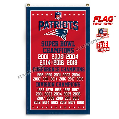 #ad New England Patriots 3x5ft Banner Premium Flag Football NFL Super Bowl Champions