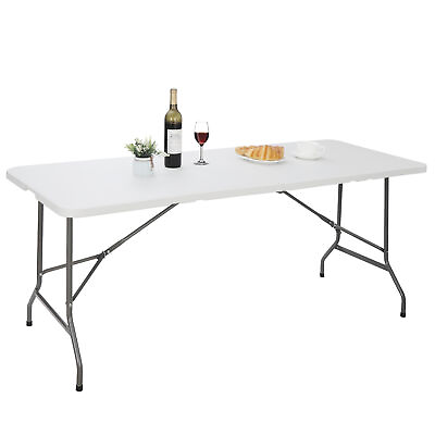 #ad 6FT Portable Folding Table Indoor Outdoor Picnic Camping Dining Party