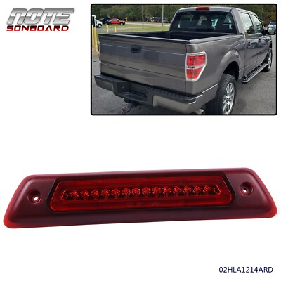 #ad FIT FOR 09 14 FORD F150 FULL RED LED 3RD TAIL BRAKE LIGHT THIRD STOP LAMP