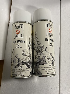 #ad 2x Design master 726 flat white color tool floral paint