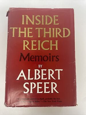 #ad Inside the Third Reich Memoirs by Albert Speer 1970 HC DJ