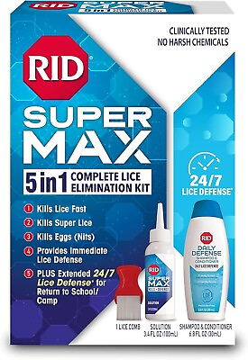 #ad #ad Super Max 5in1 Complete Lice Treatment Kit Super Lice amp; Eggs EXP 05 2024