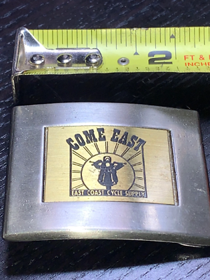 #ad Vintage East Coast Cycle Supply belt buckle Come East