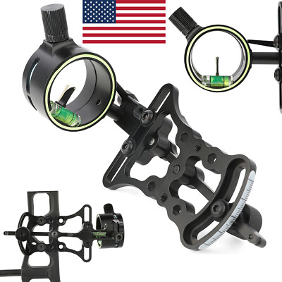 #ad #ad Single Pin Compound Bow Sight 1 Pin .019quot; Adjustable Archery Hunting Target