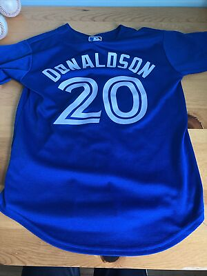 #ad Toronto Blue Jays Majestic Cool Base Josh Donaldson Stitched Jersey Size Youth M
