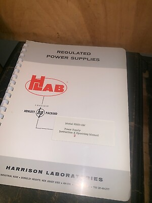 #ad Harrison Laboratories HP Model 6910A AM Power Supply Manual