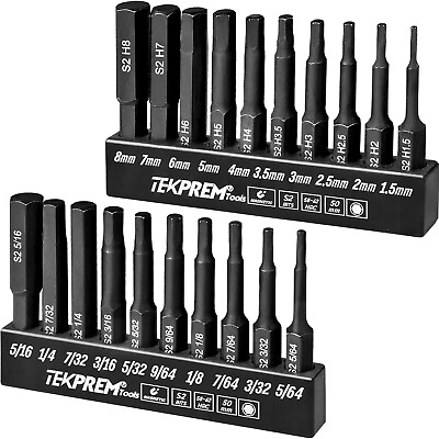 #ad Metric amp; SAE Hex Head Allen Wrench Impact Drill Bit Set20 Piece 1 4 inch Magnet