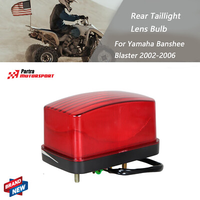 #ad For Yamaha Banshee Blaster Rear Taillight Lens Bulb 02 06 Red Brake Light ATV