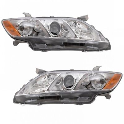 #ad Headlight Set Left amp; Right For 2007 2009 Toyota Camry TO2518105 TO2519105