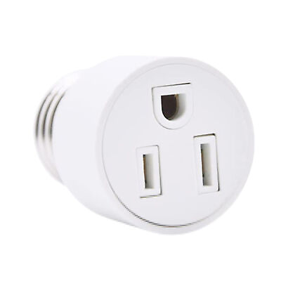 #ad Light Socket To Plug Adapter Outlet Plug Converter E26 Bulb Socket Adapter