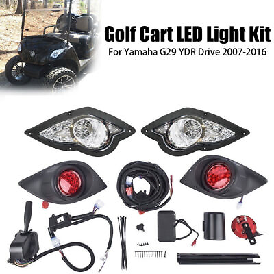 #ad Golf Cart Yamaha LED Light Kit Fit Yamaha Drive G29 2007 up I LED Headlights And