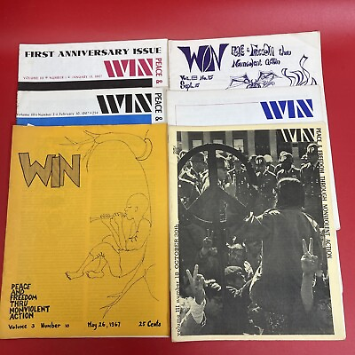 #ad WIN Magazine Peace amp; Freedom Thru Nonviolent Action Lot Of 6 1967