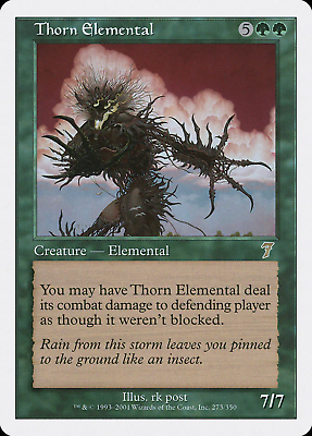 #ad Thorn Elemental Seventh Edition Magic MTG