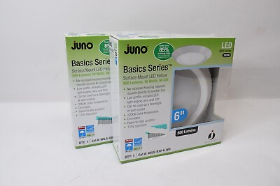 #ad Juno 6RLS 3000K 6quot; Basic Series Surface Mount LED Fixture 650 Lumens Lot of 2