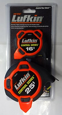 #ad Lufkin CS852516A 16ft and 25ft Control Series Tape Measure Set Two Pack