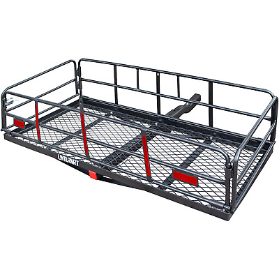 #ad 500 lbs Foldable Hitch Cargo Carrier Mounted Basket Luggage Rack w 2quot; Receiver