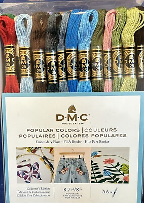 #ad DMC Popular Colors Floss Collector#x27;s Edition 36 Skeins See Back For Exact Colors