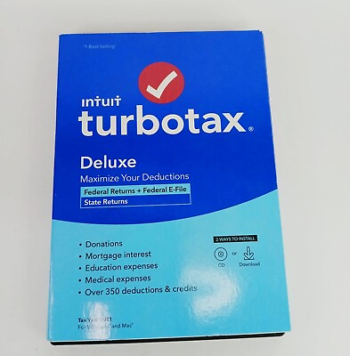 Old Version TurboTax Deluxe 2020 Desktop Tax Software Federal and State