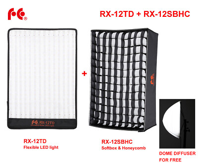 #ad Falcon Eyes RX 12TD Flexible LED Panel Video Light with Softbox Honeycomb Grid