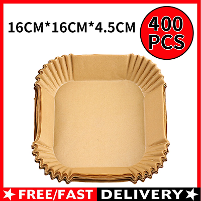 #ad 400pcs Air Fryer Paper Bakable Disposable Parchment Paper Liner Non Stick Food