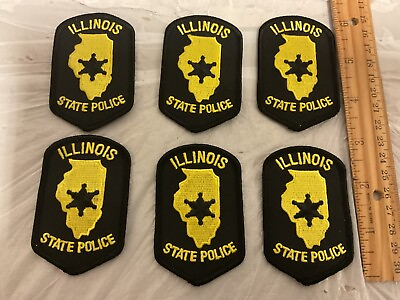 #ad Illinois State Police Hat Size collectable Patch 6 total all new