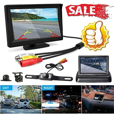 #ad #ad Car Rear View Backup Camera Reverse Waterproof Parking System Cam LCD Monitor