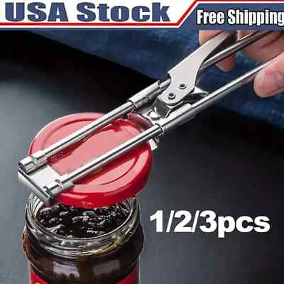 #ad 3x Adjustable Multifunctional Stainless Steel Can Opener Jar Lid Gripper Kitchen