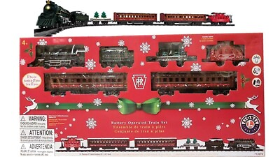 #ad #ad Lionel 37 Piece Christmas Holiday Battery Operated Train Set Pennsylvania Flyer