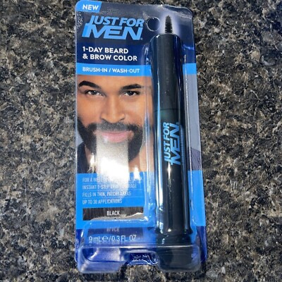 #ad JUST FOR MEN 1 Day BEARD amp; BROW Temporary COLOR for Beard amp; Eyebrows BLACK USA
