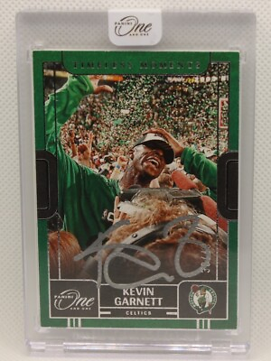 #ad 2022 23 Panini One And One Basketball Timeless Moments Auto Kevin Garnett 49