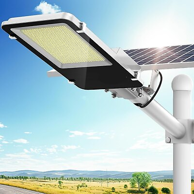 #ad 9900000000LM Commercial Solar Street FloodLight LED Light Dusk To Dawn Road Lamp