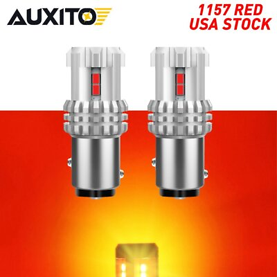 #ad 1157 2057 LED Red Brake Stop Parking Rear Light Safety Warning Bulbs AUXITO HUS