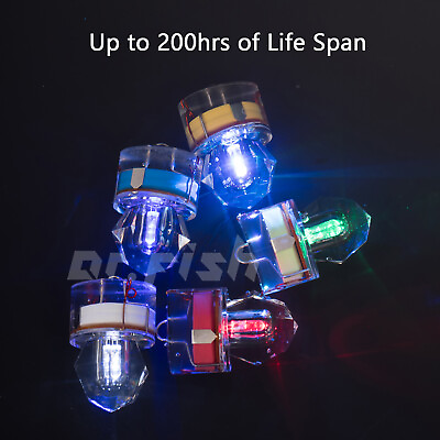 #ad 5pcs LED Fishing Flash Lights Deep Drop Underwater Rig Flashers Tuna Swordfish