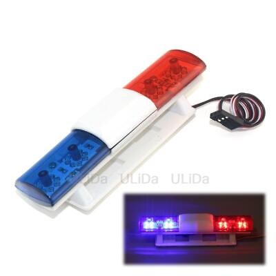 RC Car Police Lights Bright Rectangle LED Flashing Lights for 1 8 1 10 Model