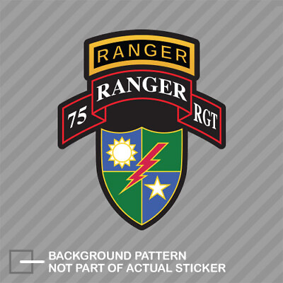 #ad 75th Ranger Regiment Insignia Sticker Decal Vinyl battalion sleeve rangers