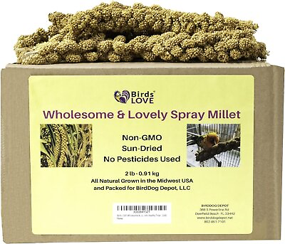 #ad #ad Birds LOVE Wholesome amp; Lovely Spray Millet Natural Treat Perfect for Parrots 2lb