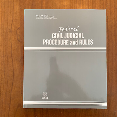 #ad #ad Federal Civil Judicial Procedure and Rules 2022 Edition