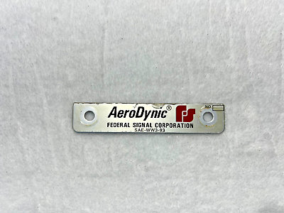 #ad #ad Federal Signal Aerodynic Endcap Name Plate End Cap