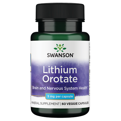#ad Swanson Lithium Orotate Vegetable Capsules 5 mg 60 Count