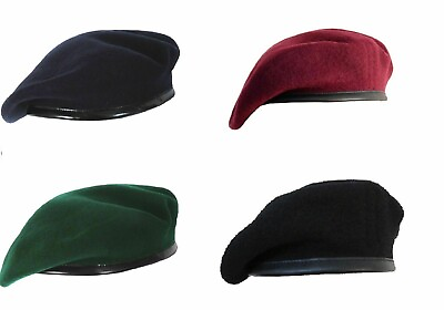 #ad Beret Cap Hat Wool Military Army French Men#x27;s Women#x27;s Blue black Green Maroon