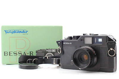 #ad N MINT Box Voigtlander Bessa R Black Film Camera Body 35mm F2.5 MC Lens JAPAN