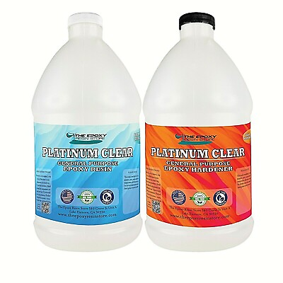 Crystal Clear Epoxy for bar tops tables crafts jewelry castings 1 Gallon Kit