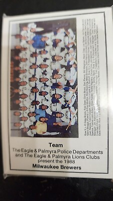 #ad #ad EAGLE POLICE DEPARTMENT PRESENTS THE 1988 MILWAUKEE BREWERS BASEBALL CARDS